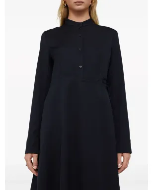 Jil Sander wrapover-panel ヴァージンウール シャツドレス - ブルー - サムネイル2