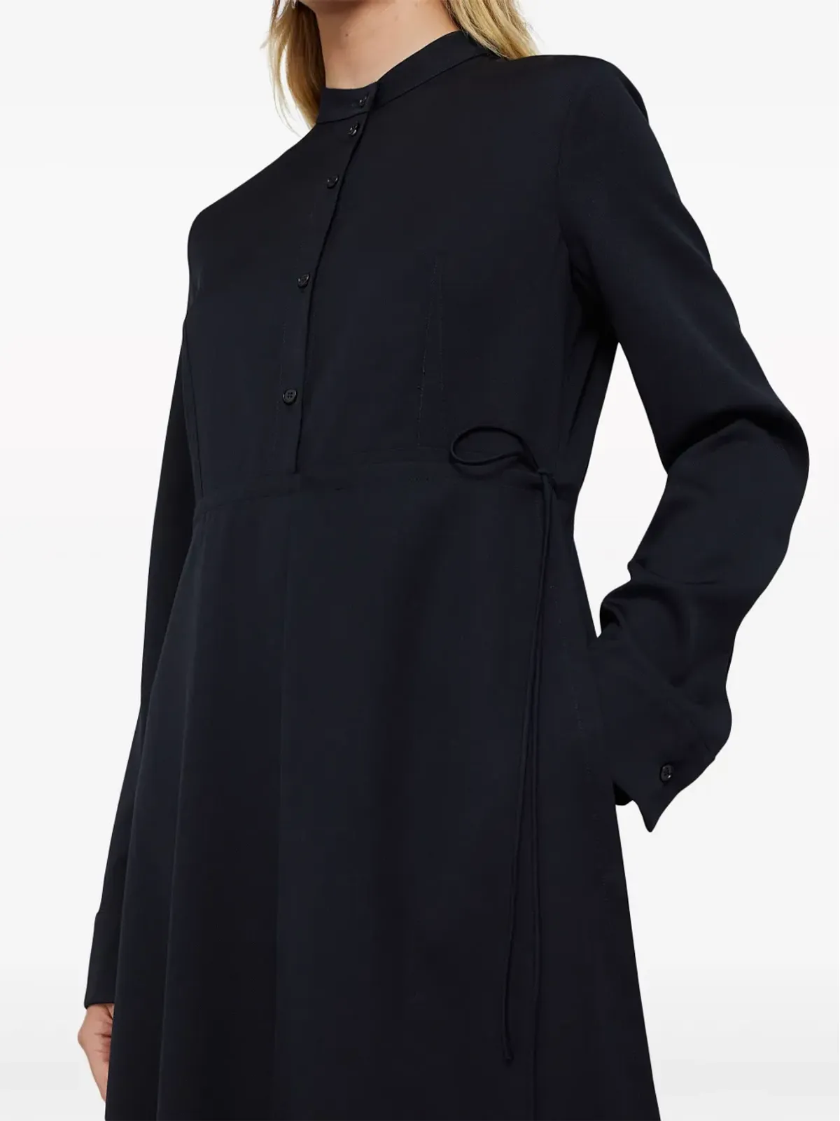 Jil Sander wrapover-panel ヴァージンウール シャツドレス - ブルー - 画像4