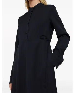 Jil Sander wrapover-panel ヴァージンウール シャツドレス - ブルー - サムネイル4