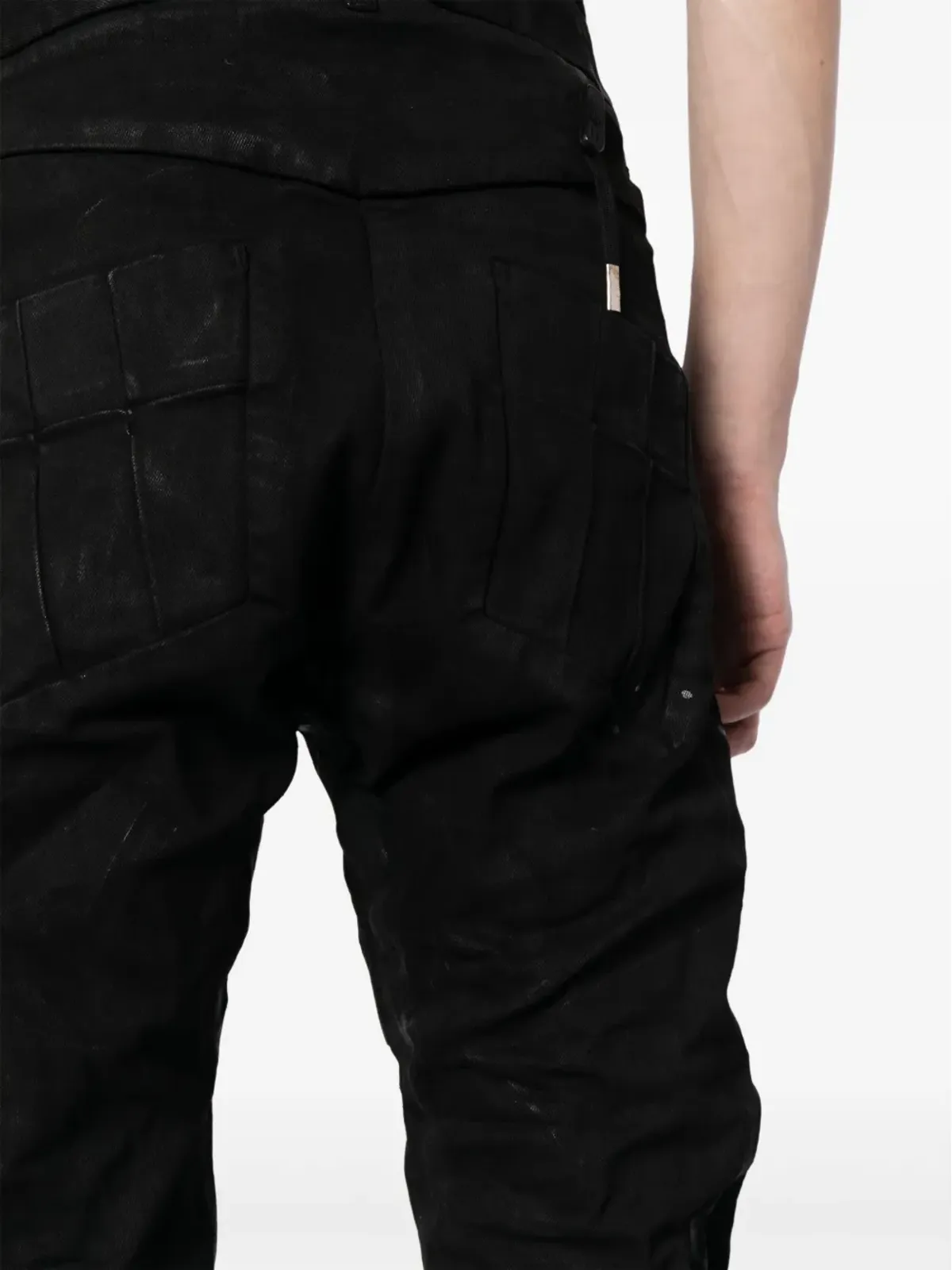 Boris Bidjan Saberi ディストレスド・ドロップクロッチ・スキニーパンツ - 画像5