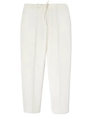 Jil Sander ドローストリングウエストのコットンパンツ - ホワイト - サムネイル1