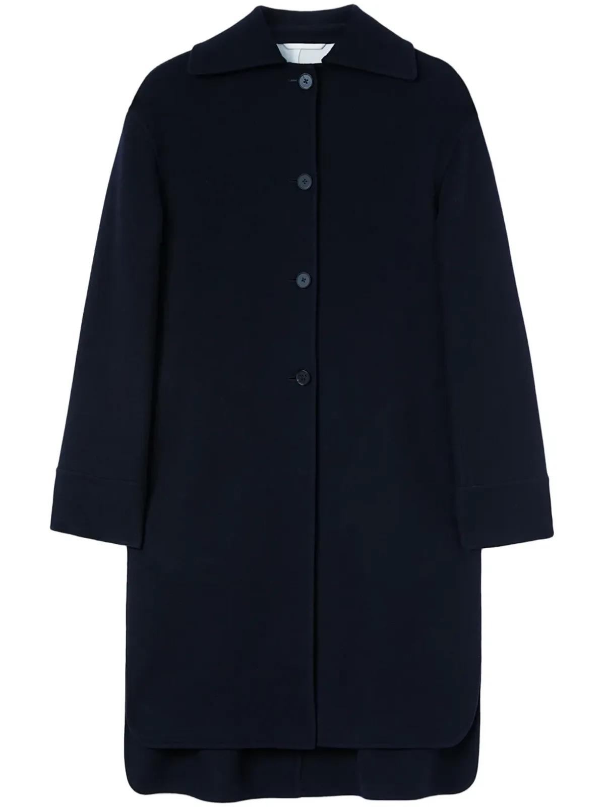 Jil Sander シングルブレスト カシミア コート ネイビー - 画像1