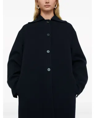 Jil Sander シングルブレスト カシミア コート ネイビー - サムネイル2