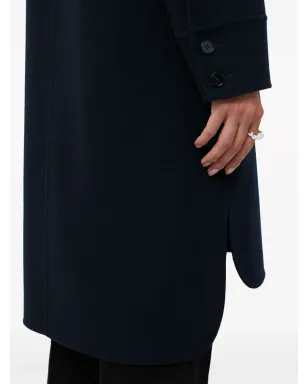 Jil Sander シングルブレスト カシミア コート ネイビー - サムネイル3