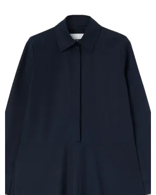Jil Sander 長袖オーガニックコットン シャツワンピース - ブルー - サムネイル2