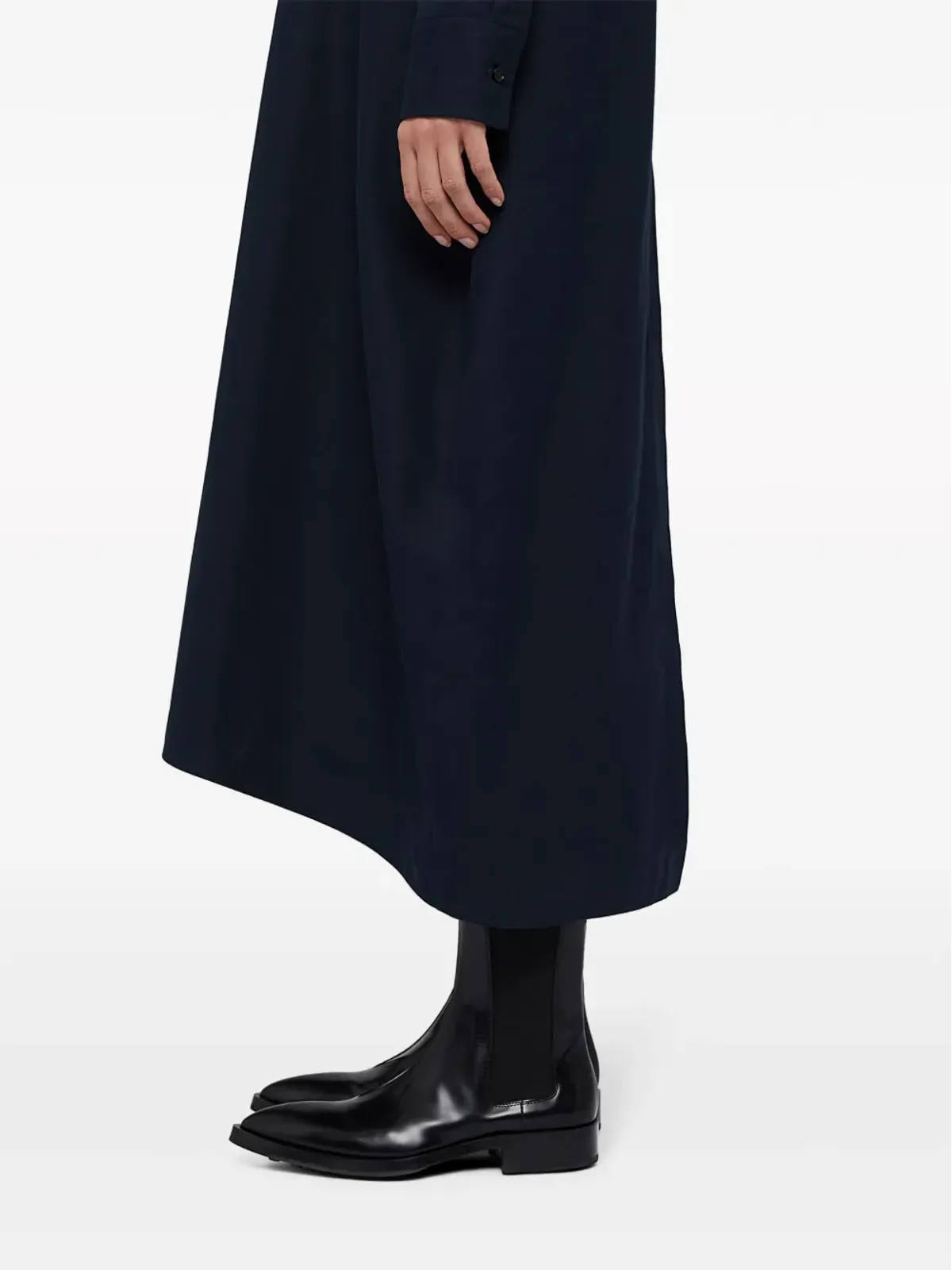 Jil Sander 長袖オーガニックコットン シャツワンピース - ブルー - 画像3