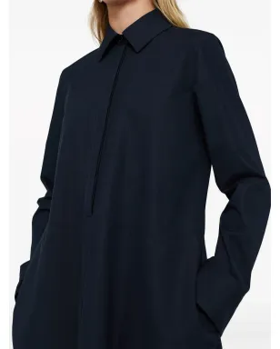 Jil Sander 長袖オーガニックコットン シャツワンピース - ブルー - サムネイル4