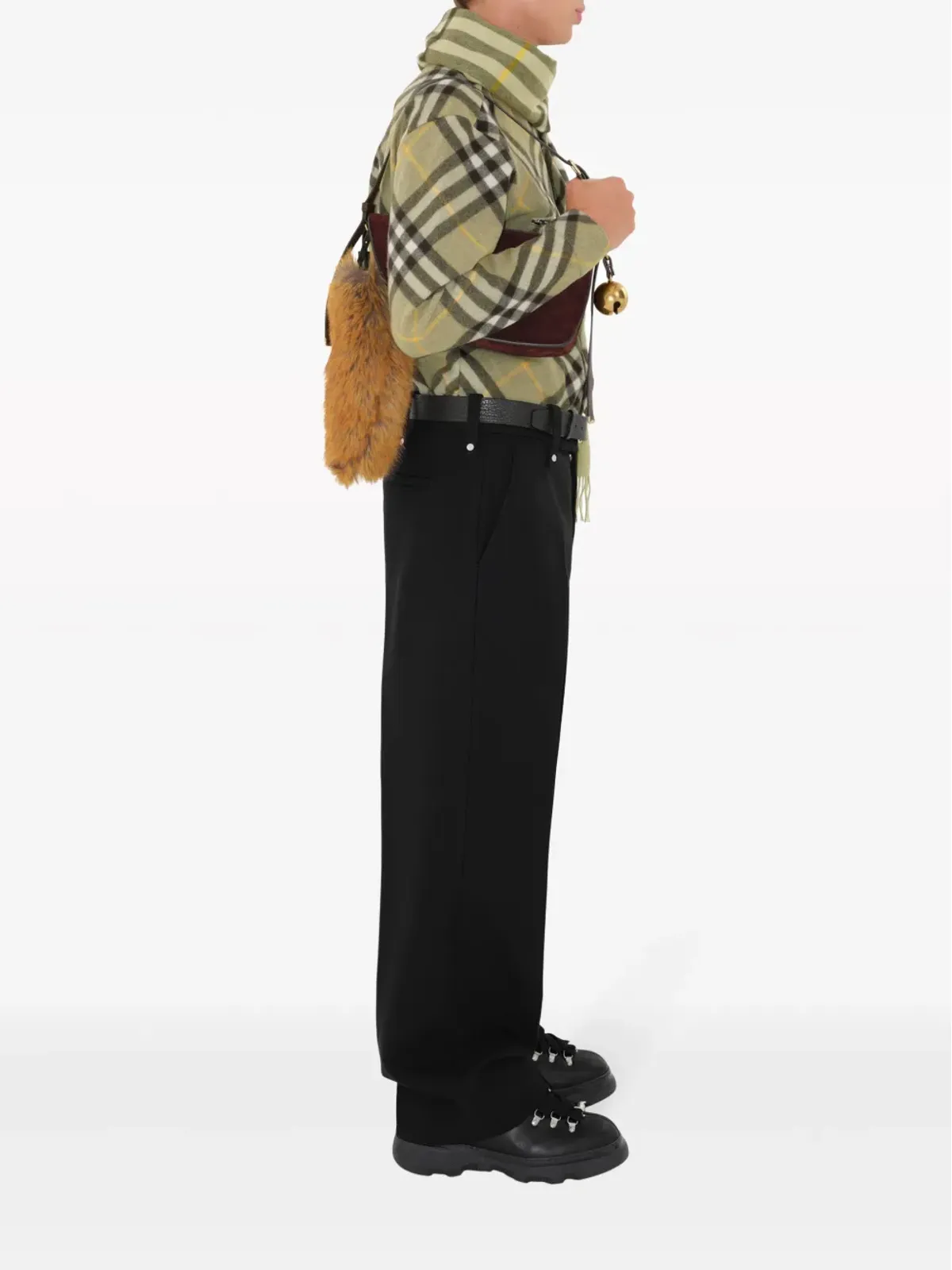 Burberry チェック柄 ウール混紡 シャツジャケット - 画像3