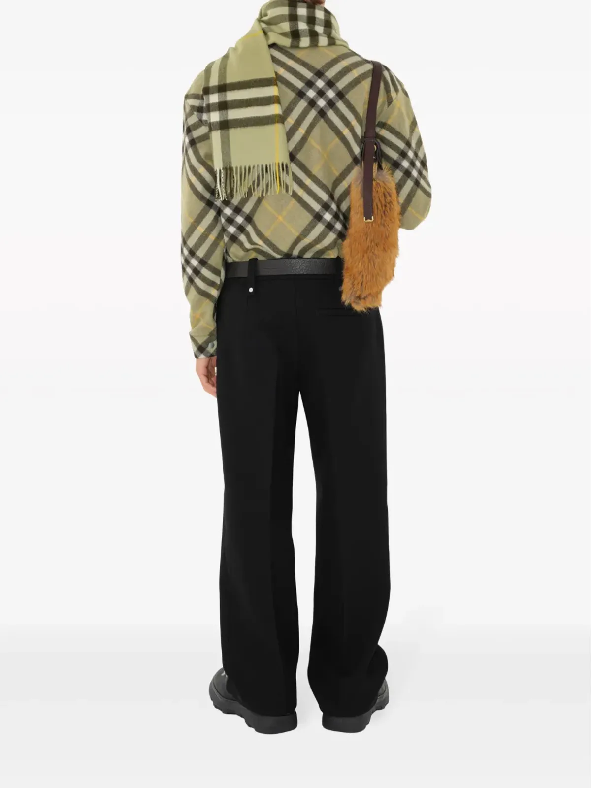 Burberry チェック柄 ウール混紡 シャツジャケット - 画像4