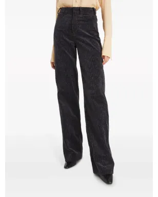 Tory Burch ワイドレッグ コーデュロイパンツ グレー - サムネイル3
