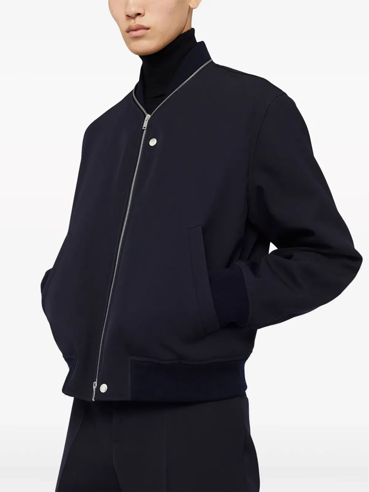 Jil Sander ジップ装飾ウールボンバージャケット - 画像2