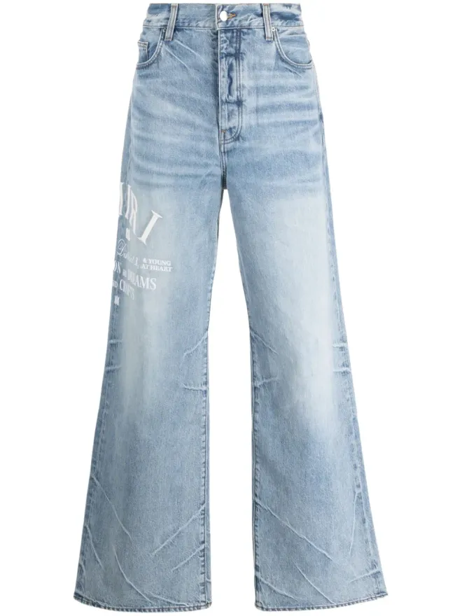 AMIRI AMIRI アーツディストリクト ワイドレッグジーンズ ブルーの商品画像