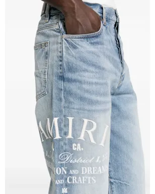 AMIRI アーツディストリクト ワイドレッグジーンズ ブルー - サムネイル5