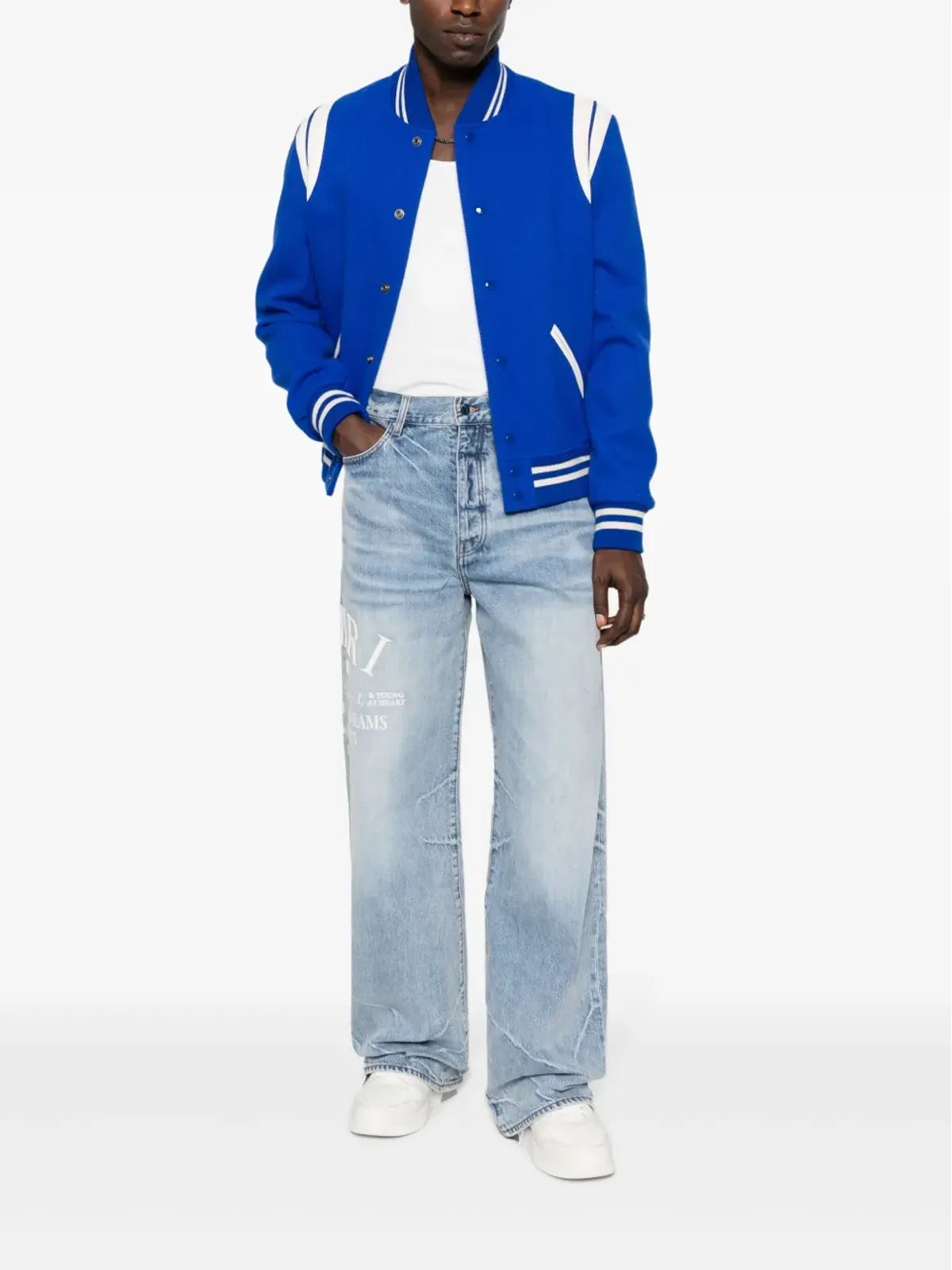 AMIRI アーツディストリクト ワイドレッグジーンズ ブルー - 画像2