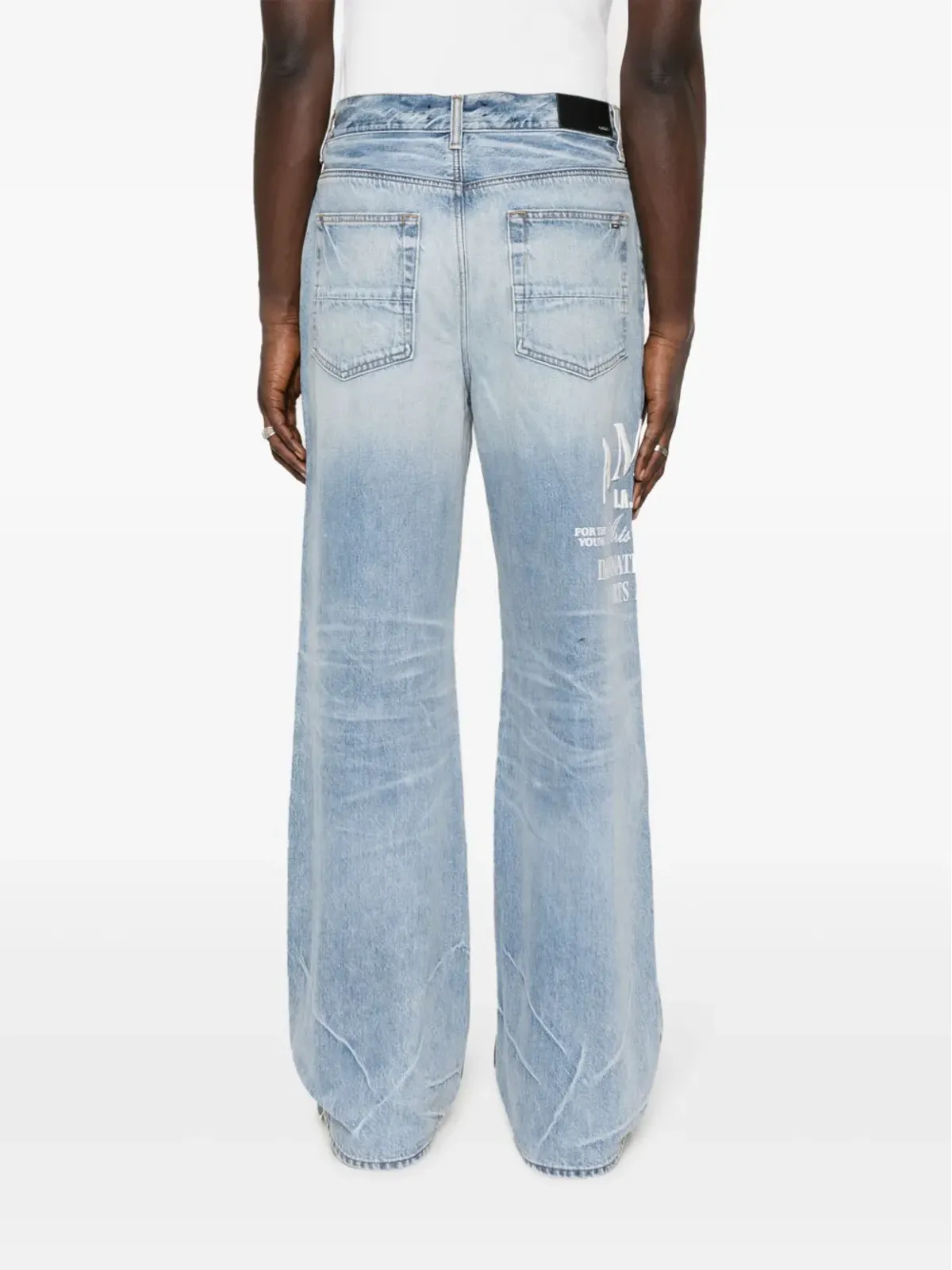 AMIRI アーツディストリクト ワイドレッグジーンズ ブルー - 画像4