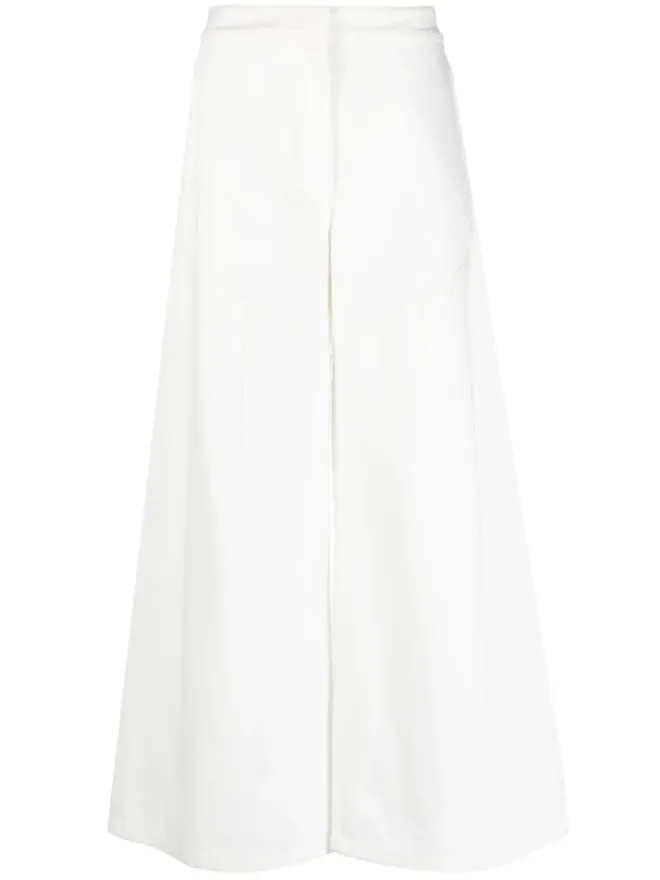 Jil Sander Jil Sander ワイドレッグ コットンパンツ - ホワイトの商品画像
