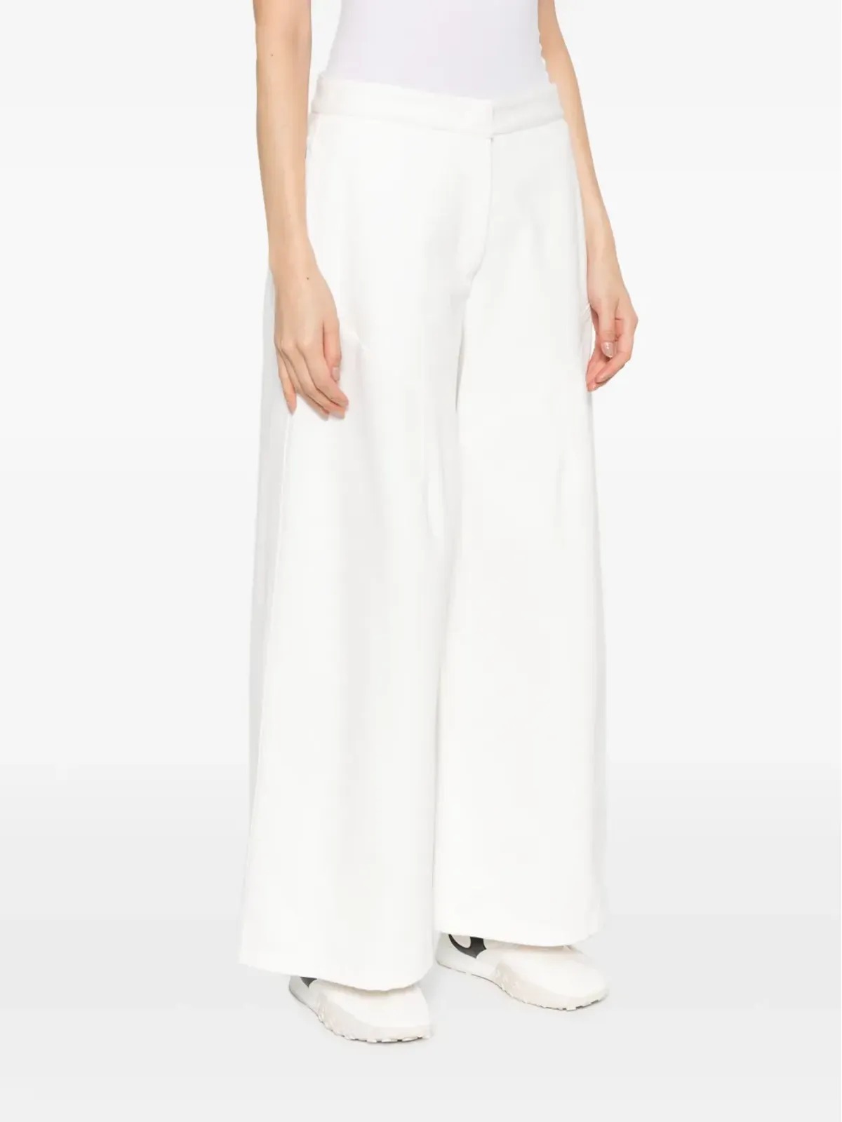 Jil Sander ワイドレッグ コットンパンツ - ホワイト - 画像3