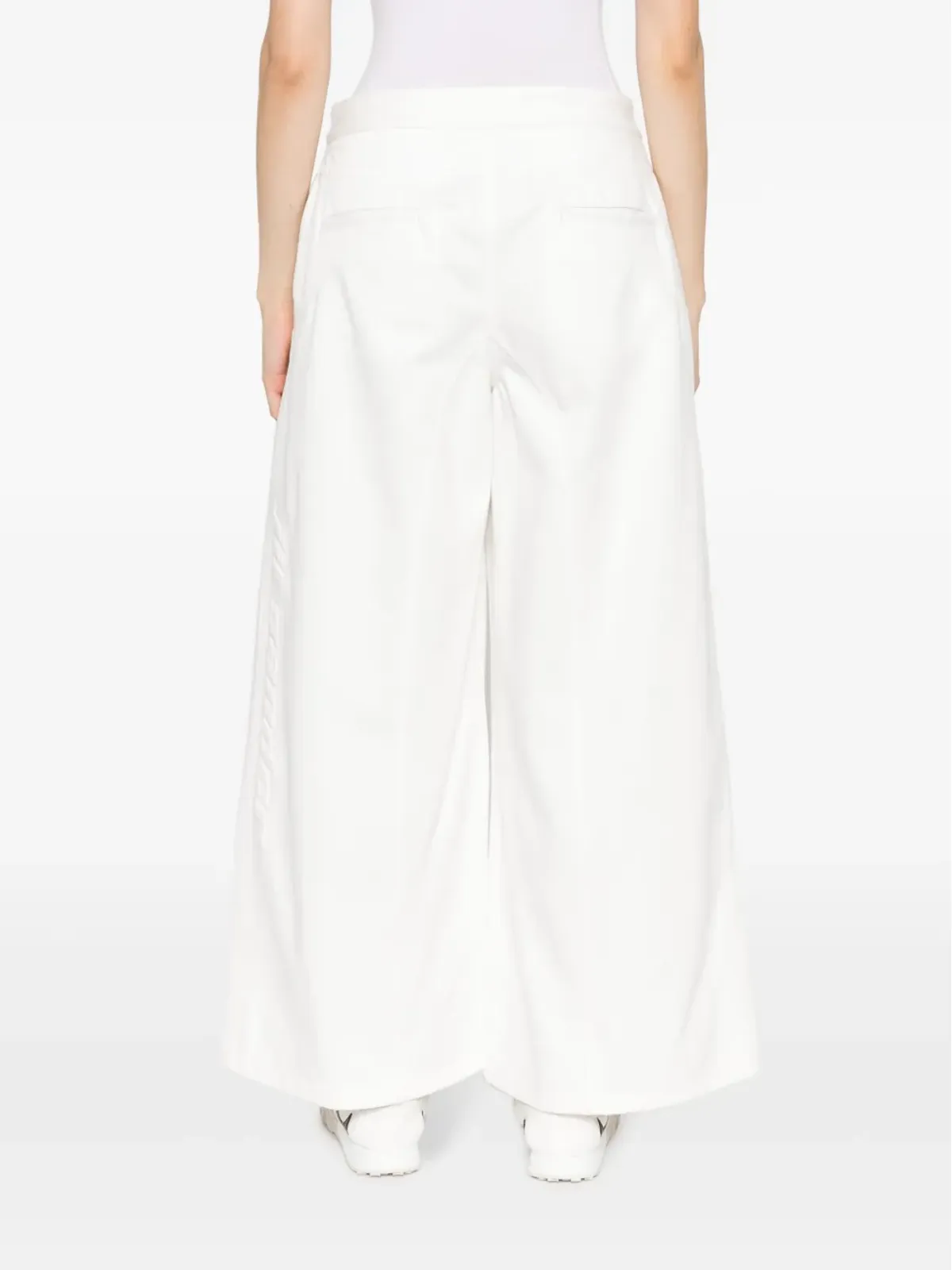 Jil Sander ワイドレッグ コットンパンツ - ホワイト - 画像4