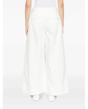 Jil Sander ワイドレッグ コットンパンツ - ホワイト - サムネイル4