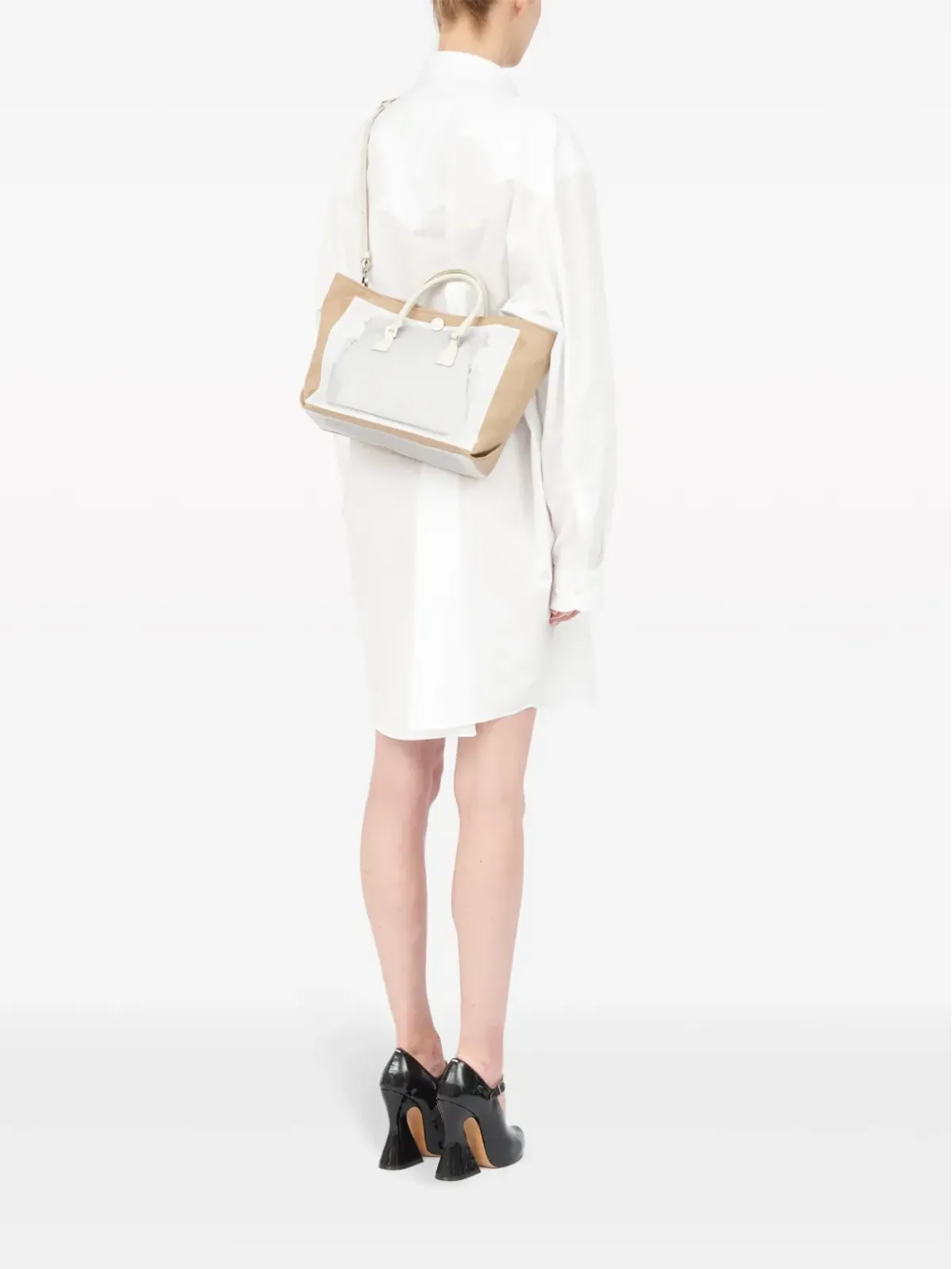 Maison Margiela ミクロ 5AC トロンプ・ルイユ トップハンドルバッグ - Neutrals - 画像2