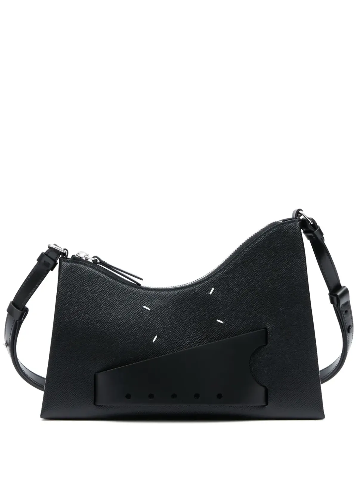 Maison Margiela ミニ スナッチド レザー ショルダーバッグ - ブラック - 画像1