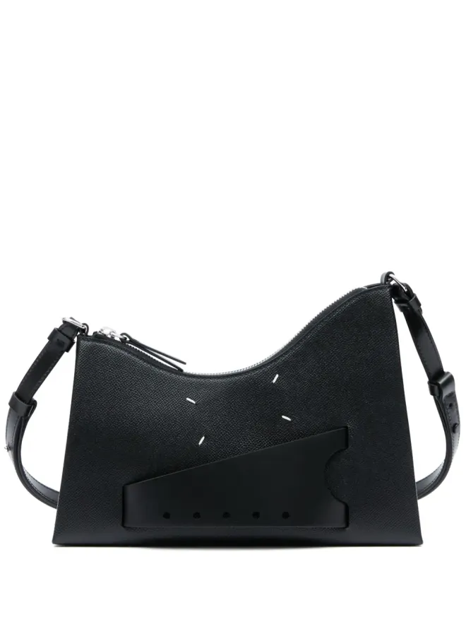 Maison Margiela Maison Margiela ミニ スナッチド レザー ショルダーバッグ - ブラックの商品画像