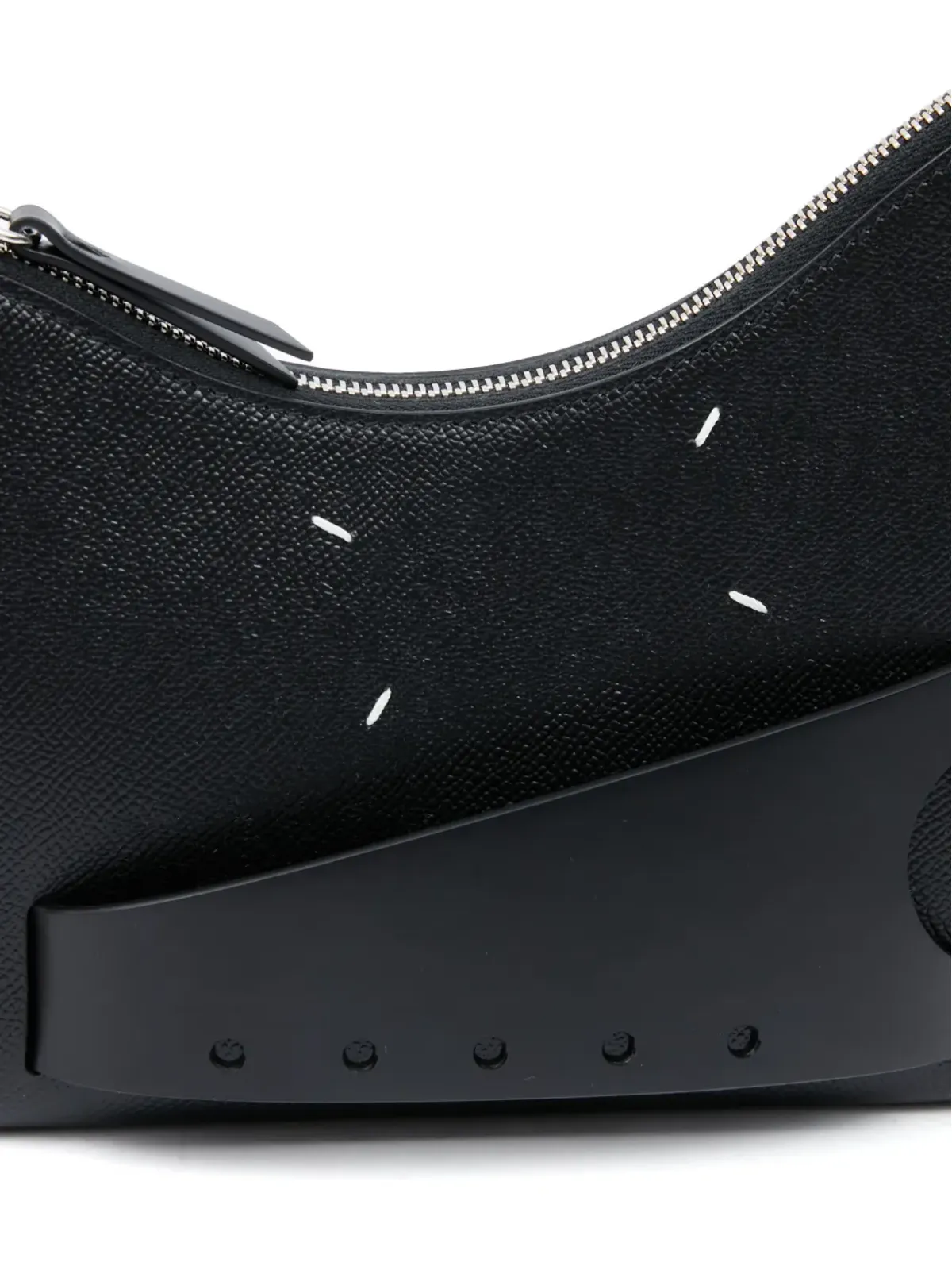 Maison Margiela ミニ スナッチド レザー ショルダーバッグ - ブラック - 画像5