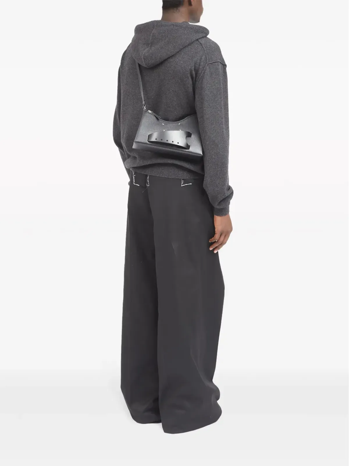Maison Margiela ミニ スナッチド レザー ショルダーバッグ - ブラック - 画像2