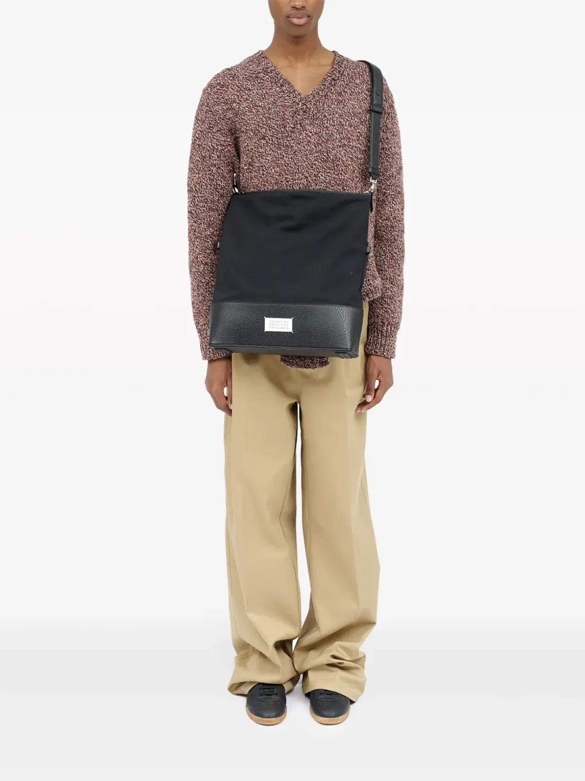 Maison Margiela ミディアム 5AC 折り畳み式ショルダーバッグ ブラック - 画像2