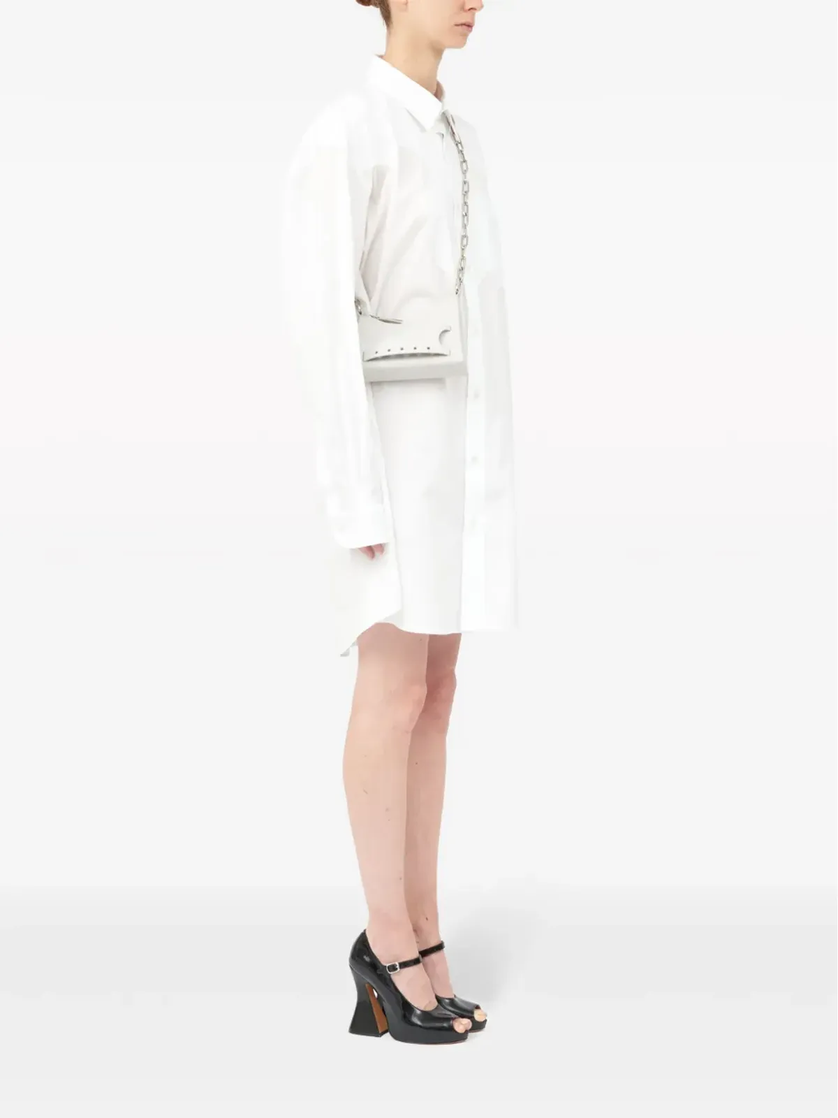 Maison Margiela Snatched レザー ミニバッグ - White - 画像2