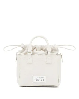 Maison Margiela 5AC ホリゾンタル レザー トートバッグ - ホワイト - サムネイル1