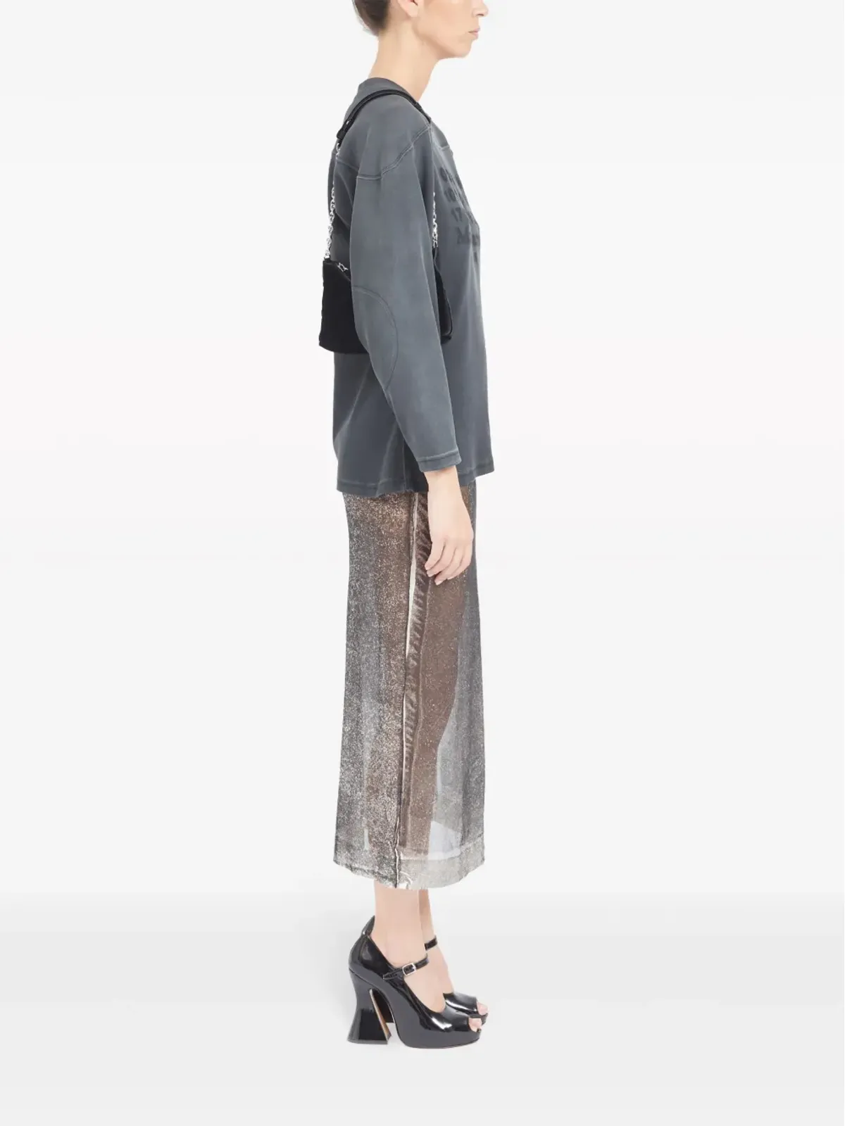 Maison Margiela グラムスラム ベルベット ショルダーバッグ - 画像2