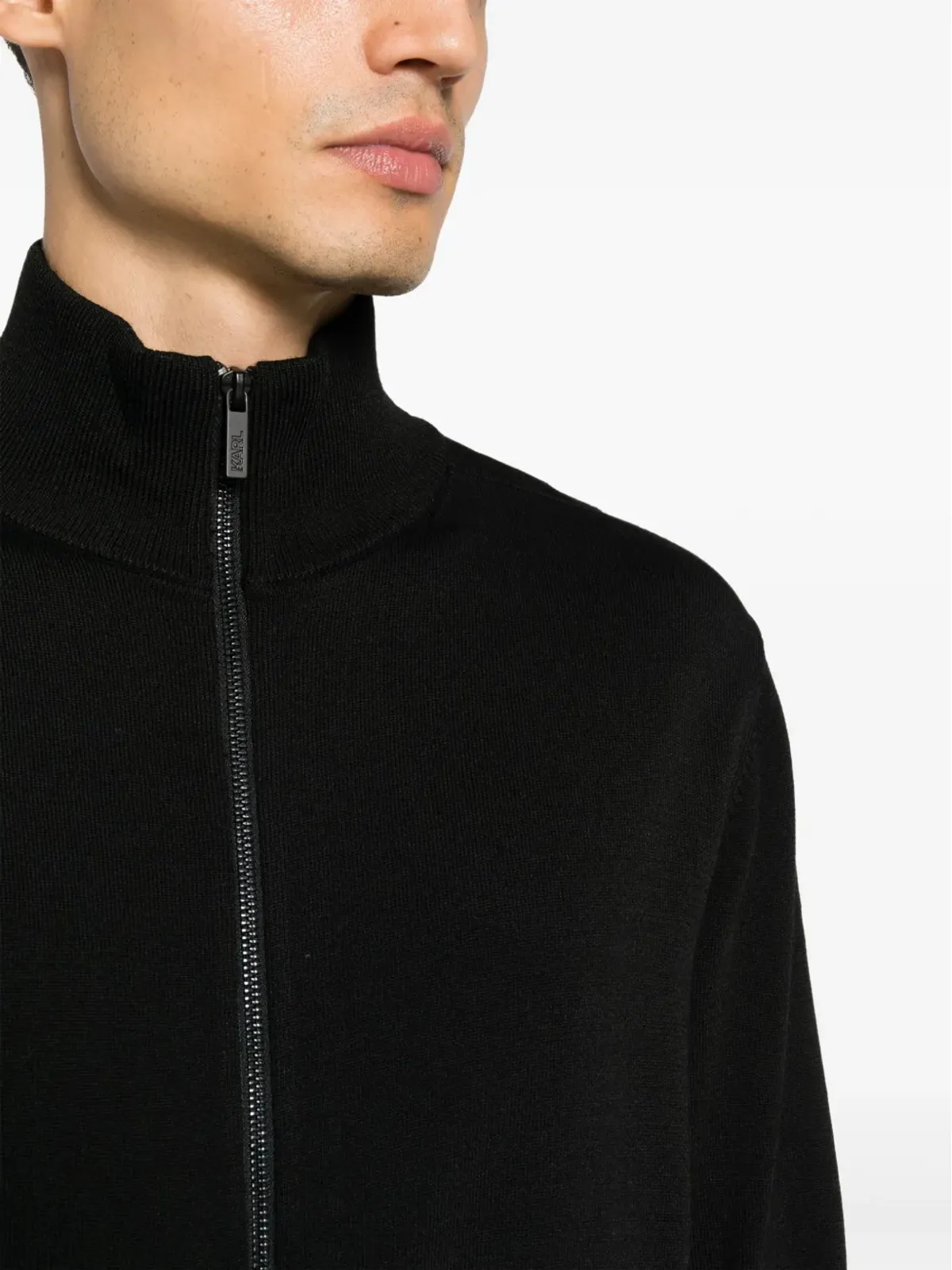 Karl Lagerfeld ファインニット ボンバージャケット - 画像5