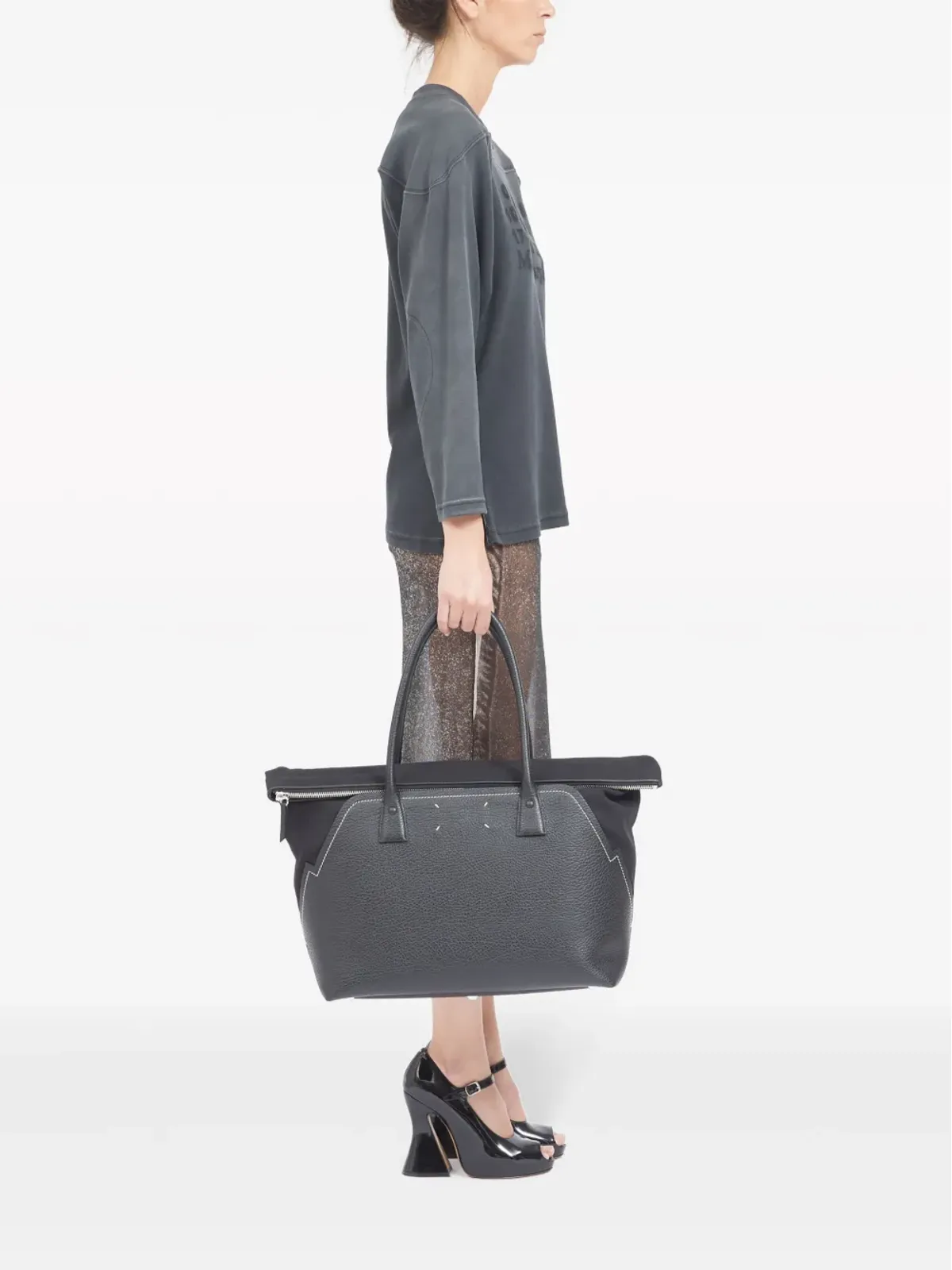 Maison Margiela 5AC レザー トートバッグ - ブラック - 画像3