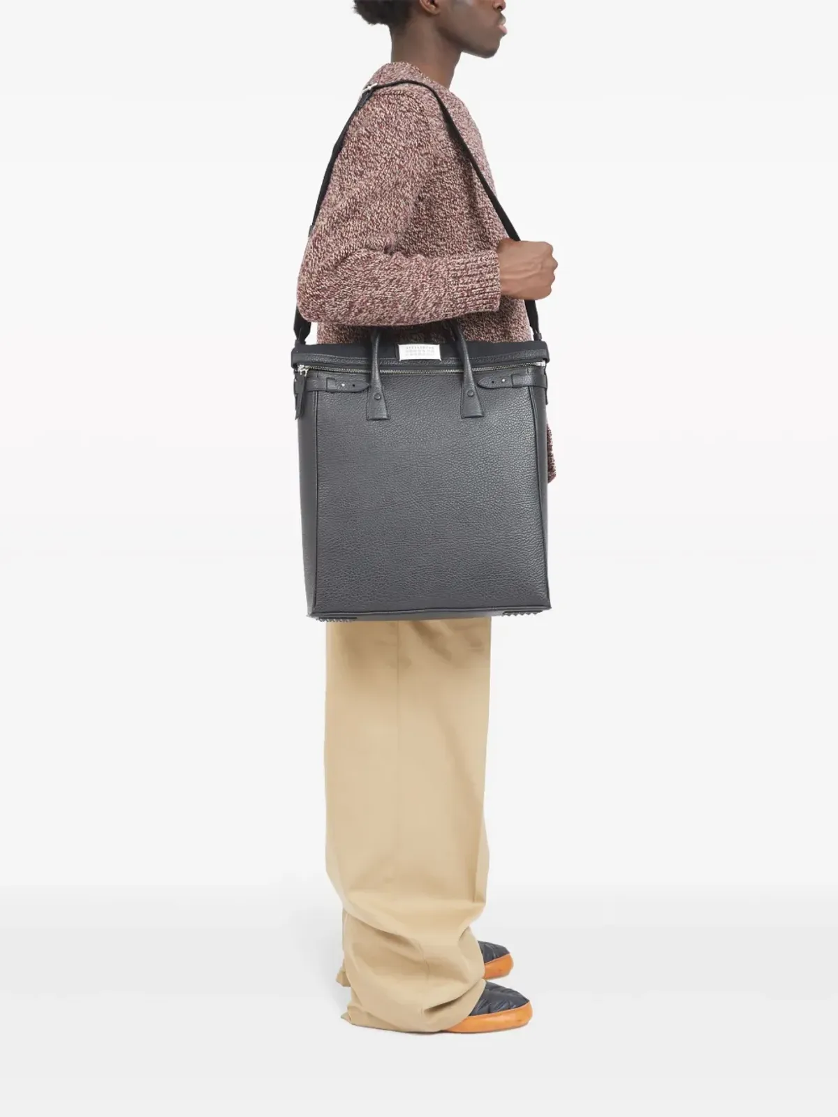 Maison Margiela 5AC フォーステッチ ロゴ バックパック - ブラック - 画像2