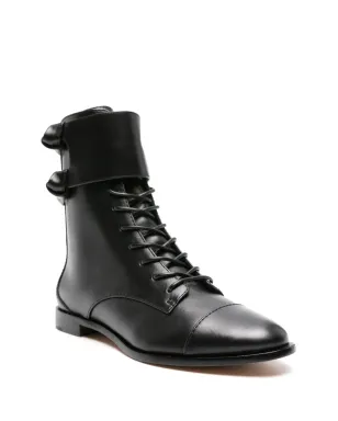 Alexandre Birman アーモンドトゥレザー ブーツ ブラック - サムネイル2
