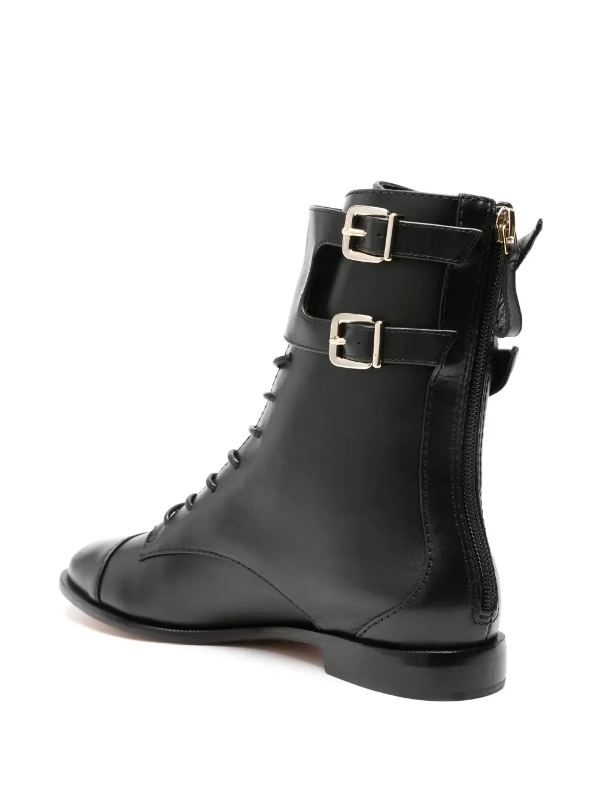 Alexandre Birman アーモンドトゥレザー ブーツ ブラック - 画像3