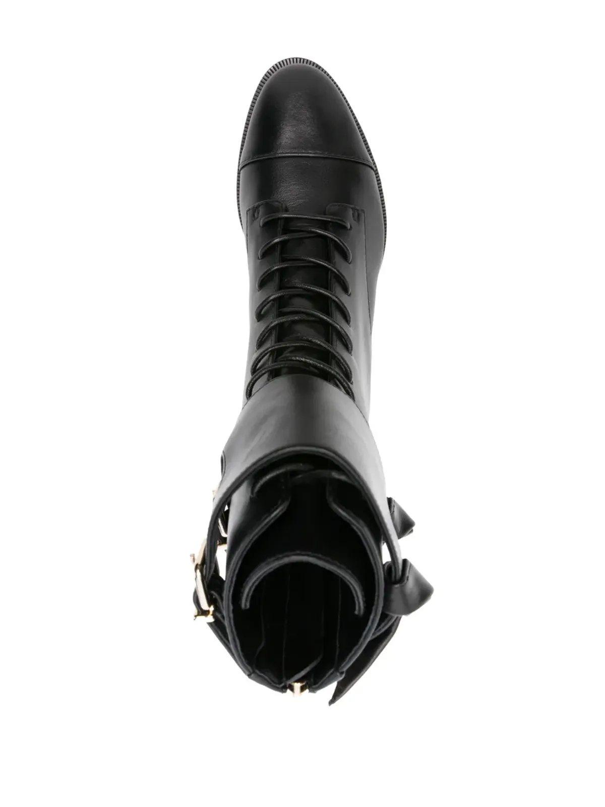 Alexandre Birman アーモンドトゥレザー ブーツ ブラック - 画像4