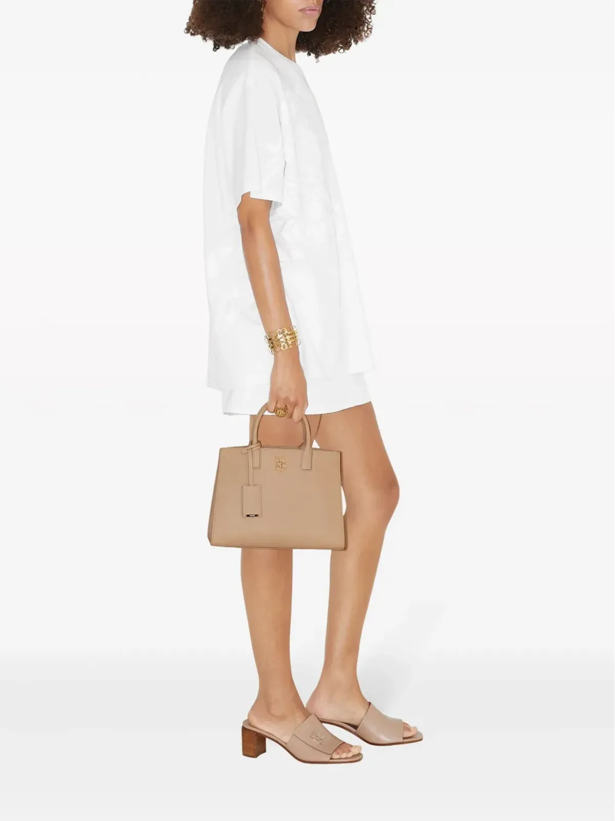 Burberry Frances レザー トートバッグ - ベージュ系 - 画像2