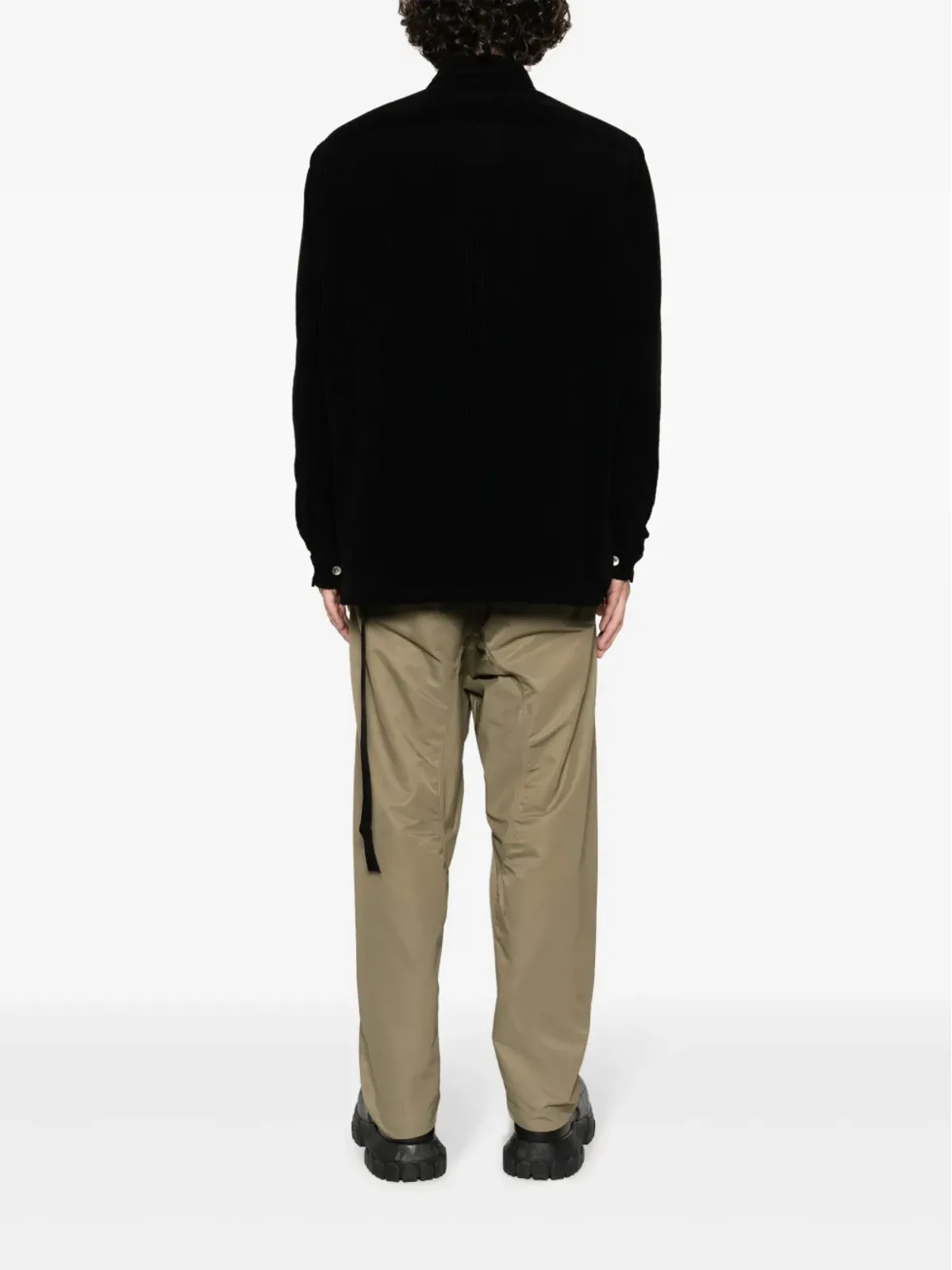 Rick Owens DRKSHDW コーデュロイコットンシャツジャケット ブラック - 画像4