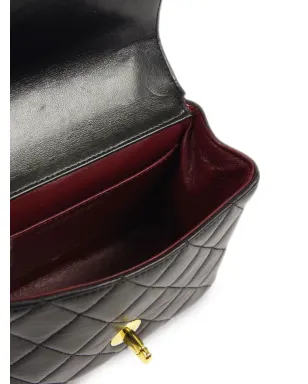 CHANEL ビンテージ 1990年代 ミニスクエア クラシック フラップ ハンドバッグ ブラック - サムネイル4