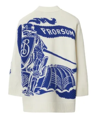Burberry Kids 騎士モチーフのインターシャ編みカーディガン - サムネイル2