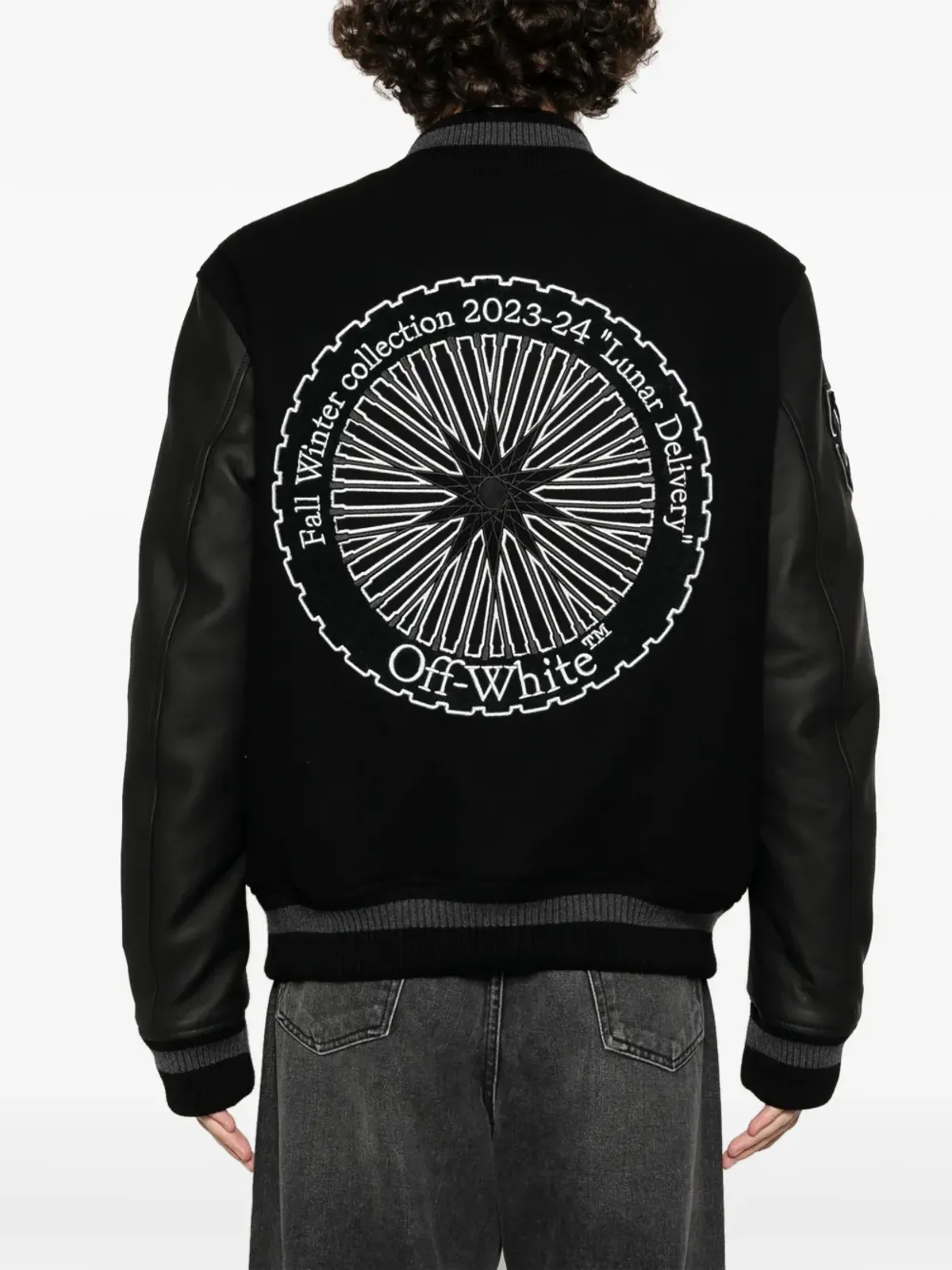 Off-White ムーン刺繍ボンバージャケット - 画像4