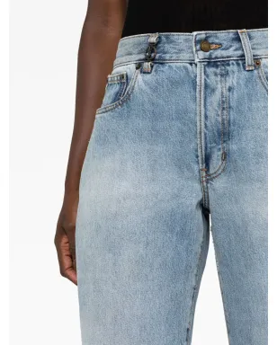Saint Laurent ミッドライズ・ストレートジーンズ ブルー - サムネイル3