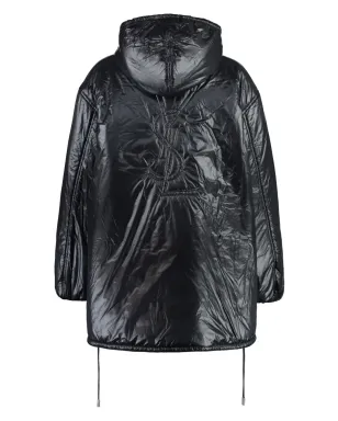 Saint Laurent Cassandre パディッド フード付きジャケット - ブラック - サムネイル2