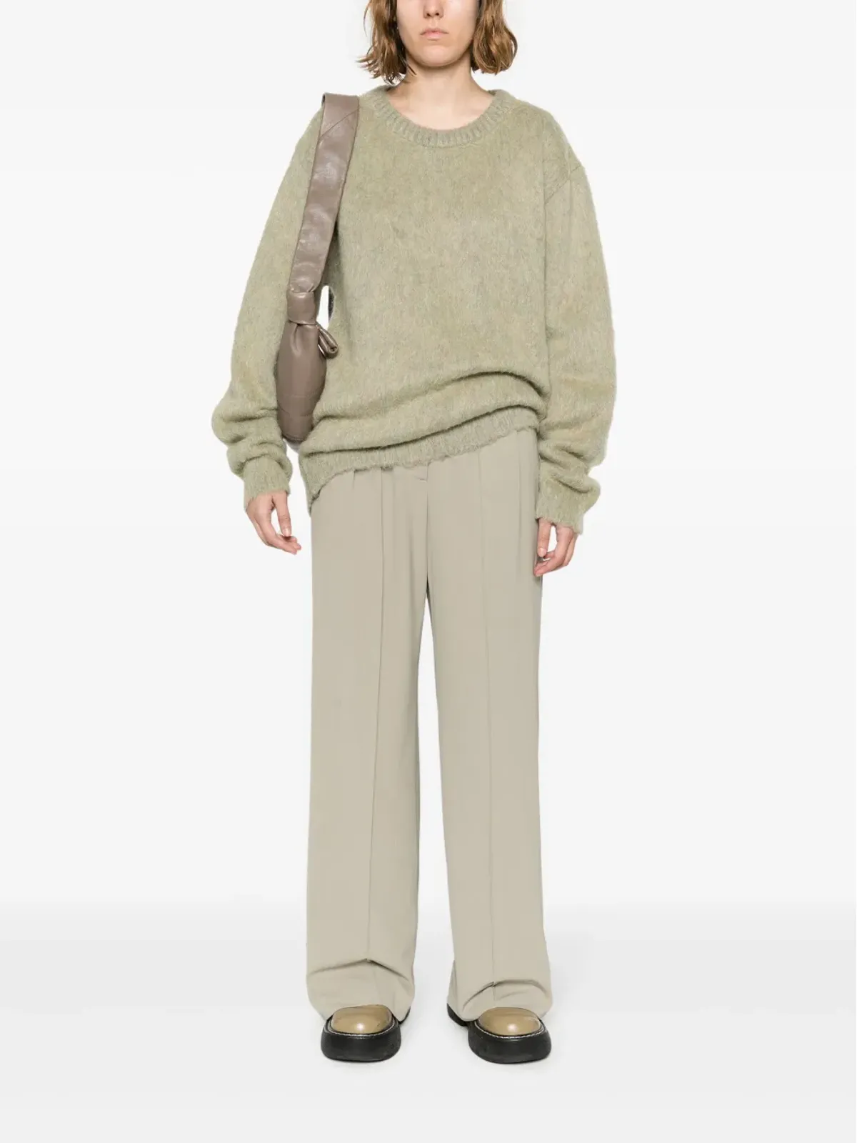 LEMAIRE ニットセーター クルーネック ブラッシュドエフェクト - 画像3