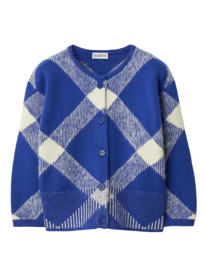 Burberry Kids Burberry Kids ヴィンテージチェック柄ニットカーディガンの商品画像