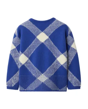 Burberry Kids ヴィンテージチェック柄ニットカーディガン - サムネイル2