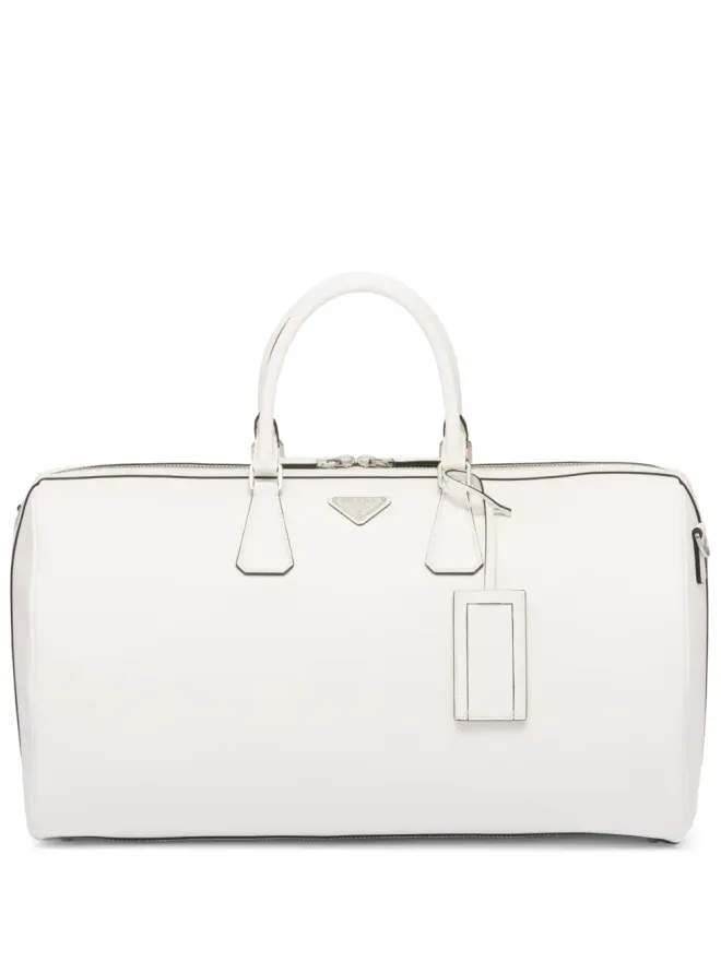 Prada Prada トライアングルロゴ レザーダッフルバッグの商品画像