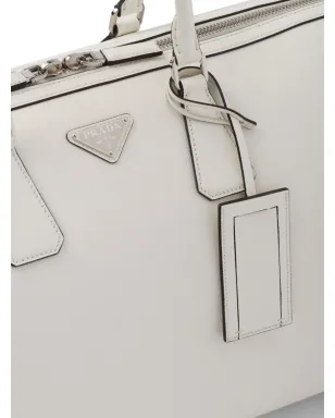 Prada トライアングルロゴ レザーダッフルバッグ - サムネイル5